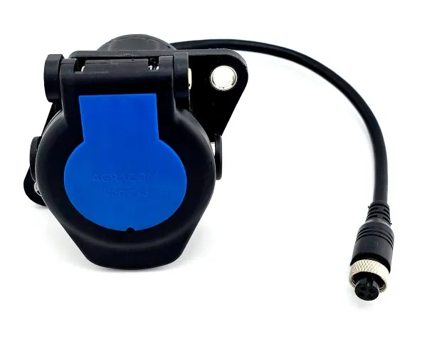 AgraConnect Blue - Spiralkabel und 2x Kamera Steckdose 1-Kanal AgraConnect Blue - Spiralkabel und 2x Kamera Steckdose 1-Kanal